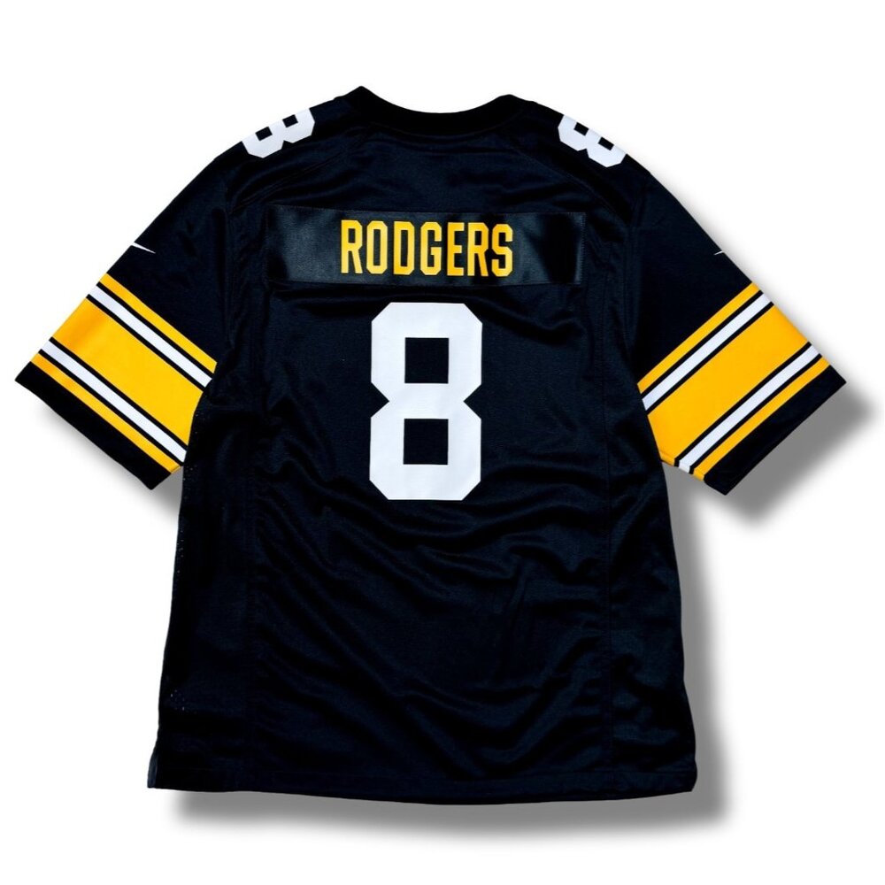 Aaron Rodgers Pittsburgh Steelers Nike Game Throwback Jersey Home Black Sz XL